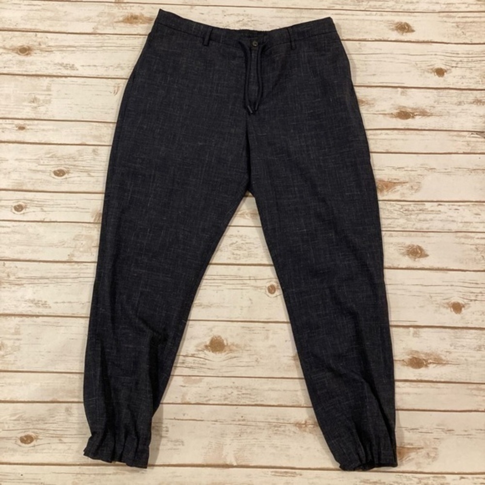 ATM Anthony Thomas Melillo 100% Silk Pants In Naval Blue Combo XS